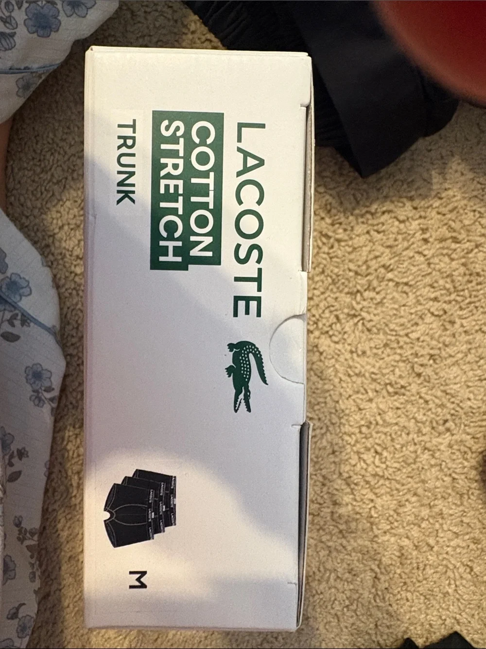 Lacoste Men's Cotton Stretch Trunk Pack in White and Black